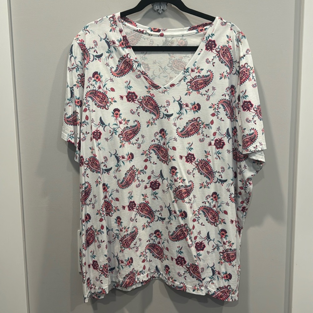 Lands’ End Cotton V-neck T-shirt
